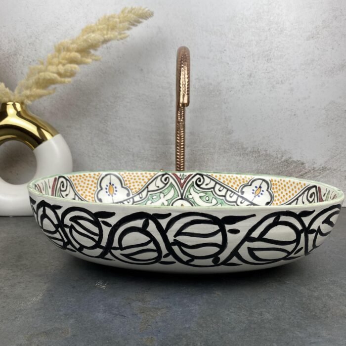 Custom made Oval handmade basin sink - artisan bathroom vessel wash hand sink - Image 4