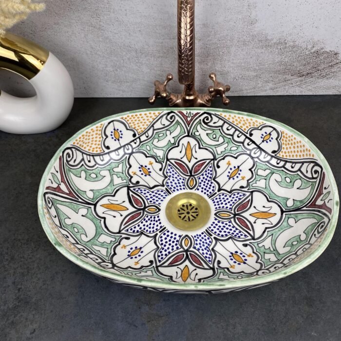 Custom made Oval handmade basin sink - artisan bathroom vessel wash hand sink - Image 5