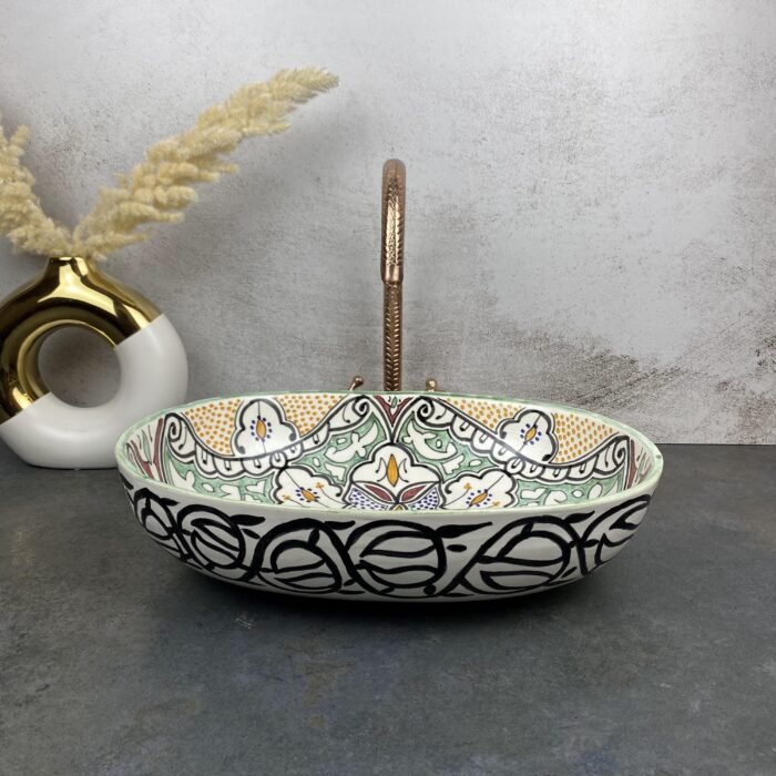 Custom made Oval handmade basin sink - artisan bathroom vessel wash hand sink - Image 7