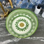 Serene Verde Custom Made Green Ceramic Bathroom Basin - Ceramic Bathroom Vanity Centerpiece for Eco-Friendly Decor - Vessel Sink - Image 4